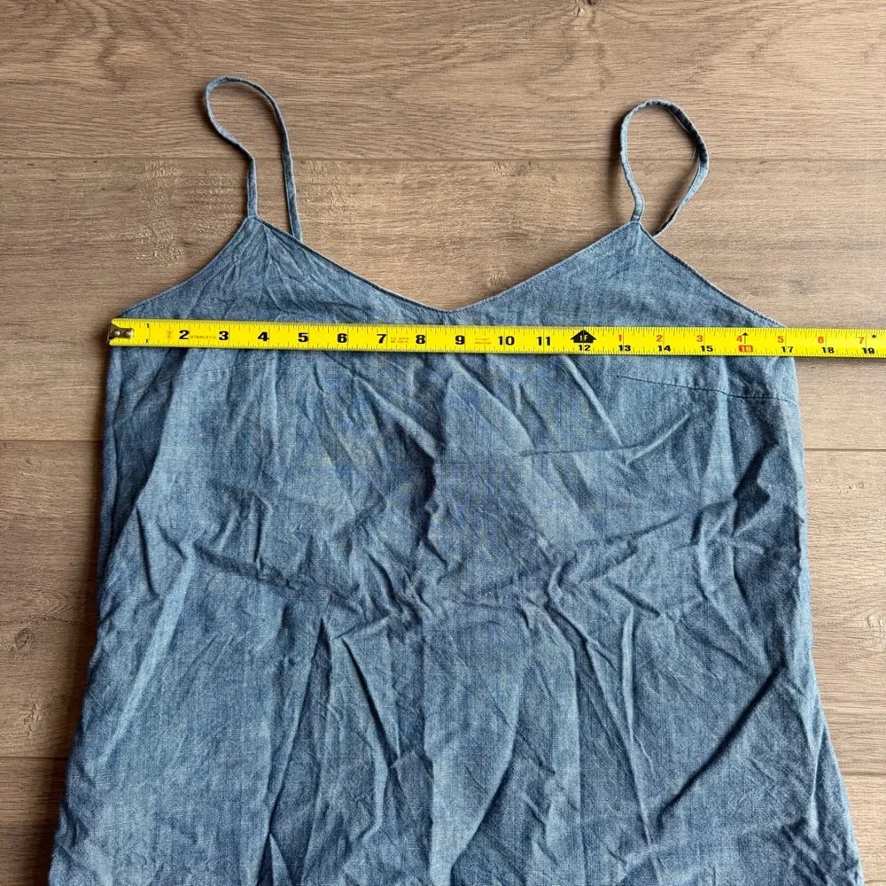 J. Crew Factory adjustable spaghetti strap chambray tank top - size 2